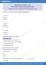 Đề thi học kì 1 Tiếng Anh 5 iLearn Smart Start - Đề số 2